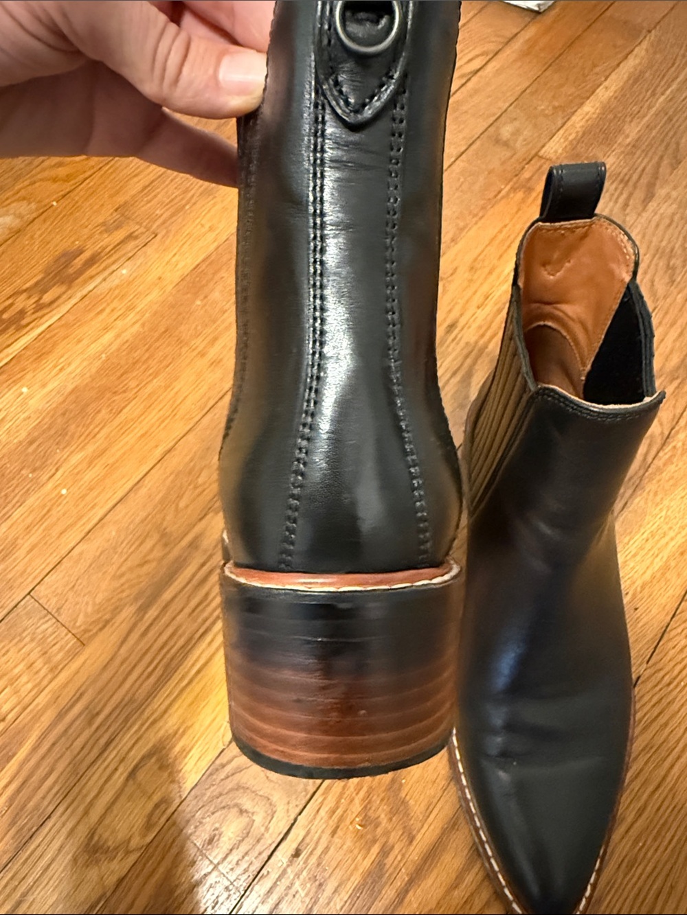 COACH Black Leather Chelsea Ankle Boots - Picture 6 of 6